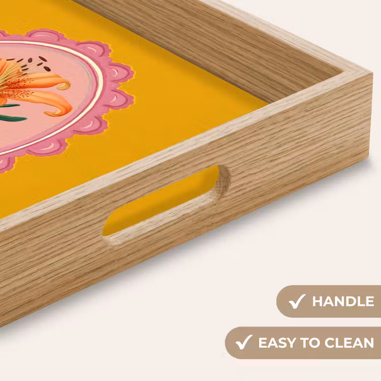 Tray - Lily - Orange - Frame - Oval — 9