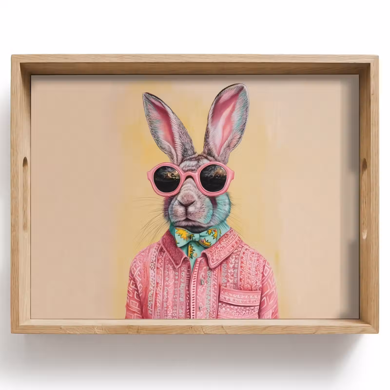 Tray - Gray - Rabbit - Blouse - Bow. — 1