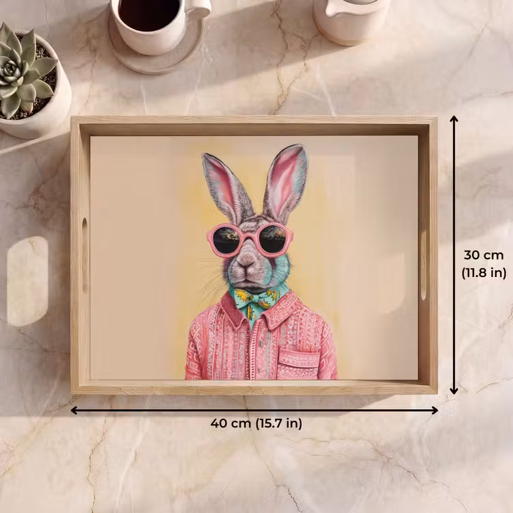 Tray - Gray - Rabbit - Blouse - Bow. — 7