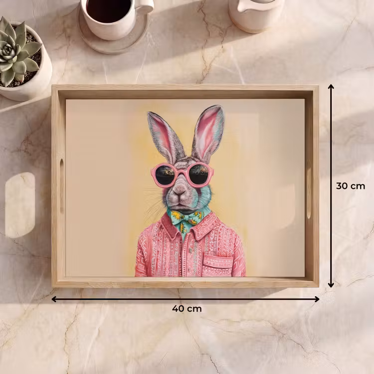 Tray - Gray - Rabbit - Blouse - Bow. — 8