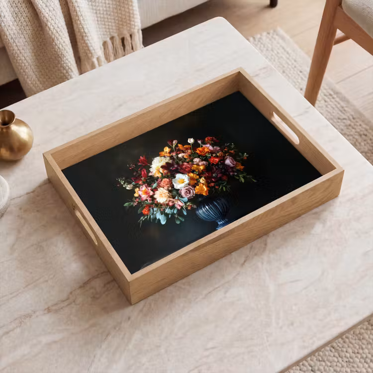 Tray - Large - Flowers - Vase - Bouquet — 2