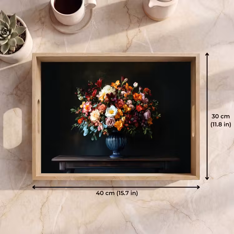 Tray - Large - Flowers - Vase - Bouquet — 7