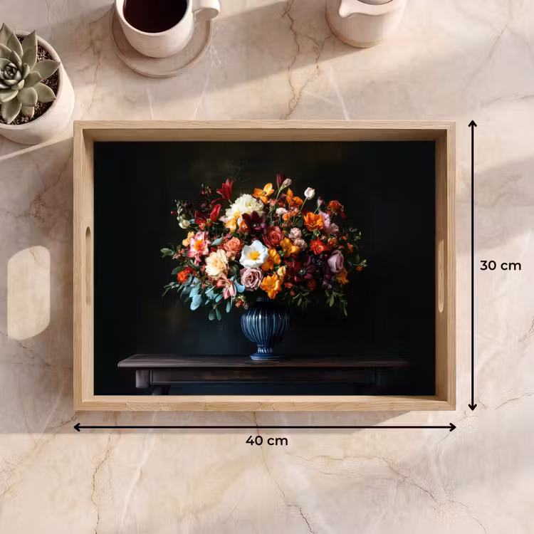Tray - Large - Flowers - Vase - Bouquet — 8