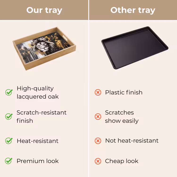 Tray - Lion - Portrait - Paint splashes - Gray — 10