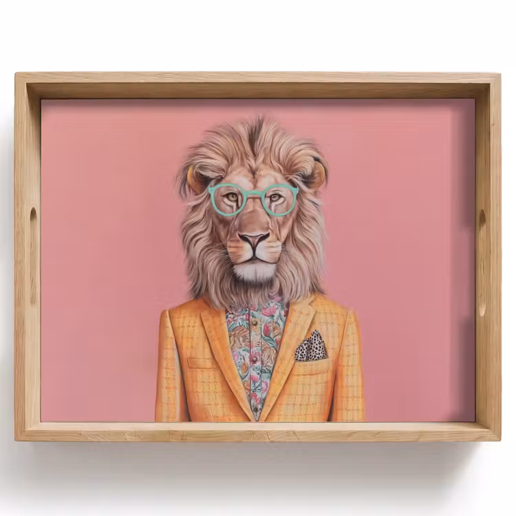 Tray - Lion - Suit - Checkered - Glasses — 1