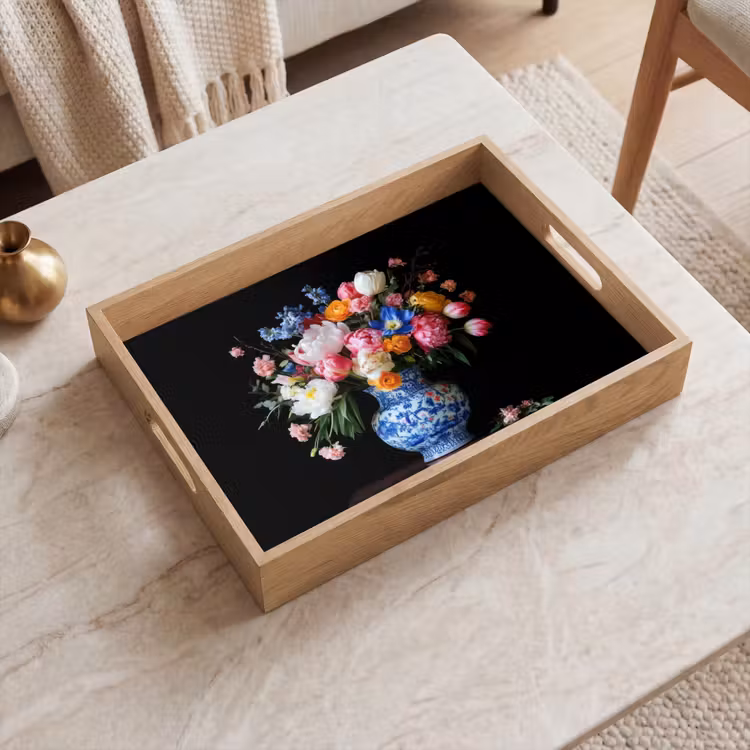Tray - Roses - Flowers - Vase - Bouquet — 2