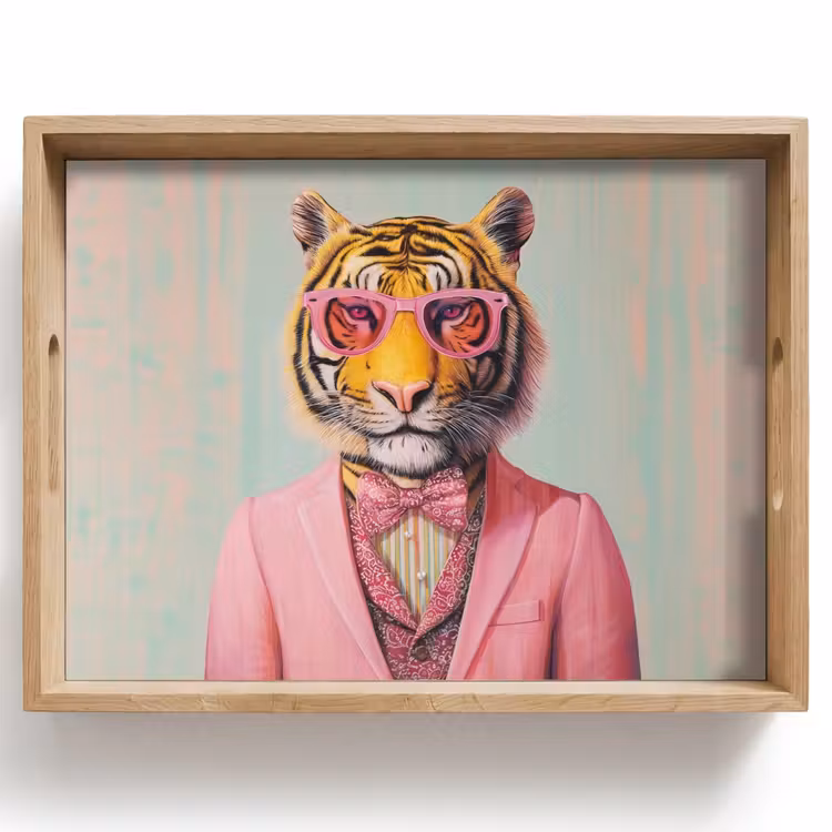 Tray - Tiger - Bow - Jacket - Pink — 1