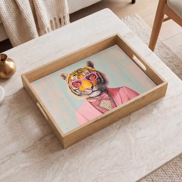 Tray - Tiger - Bow - Jacket - Pink — 2