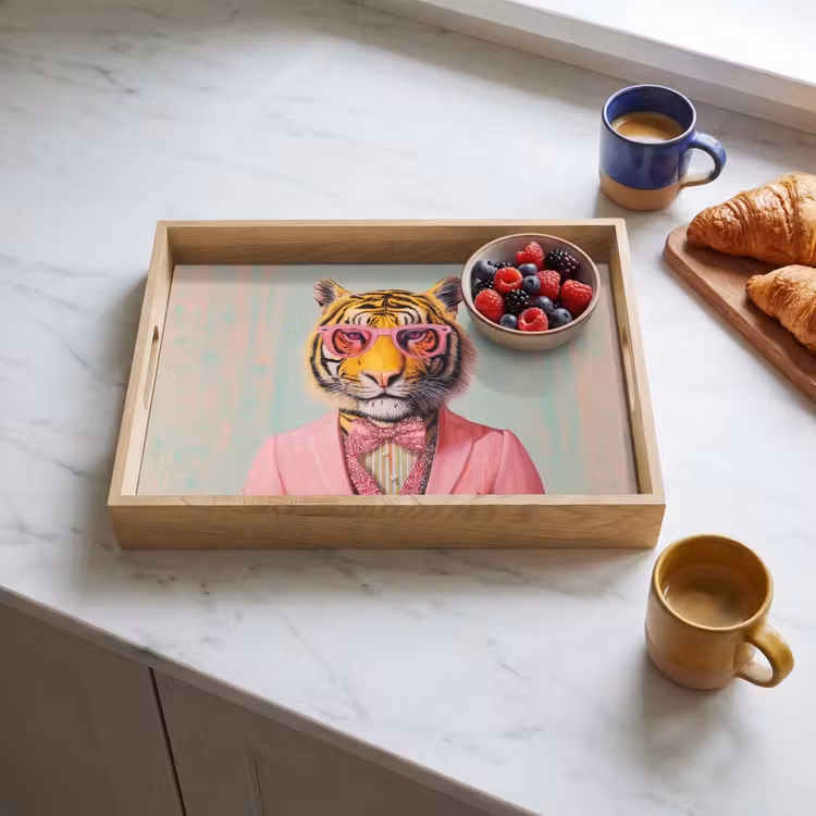 Tray - Tiger - Bow - Jacket - Pink — 3