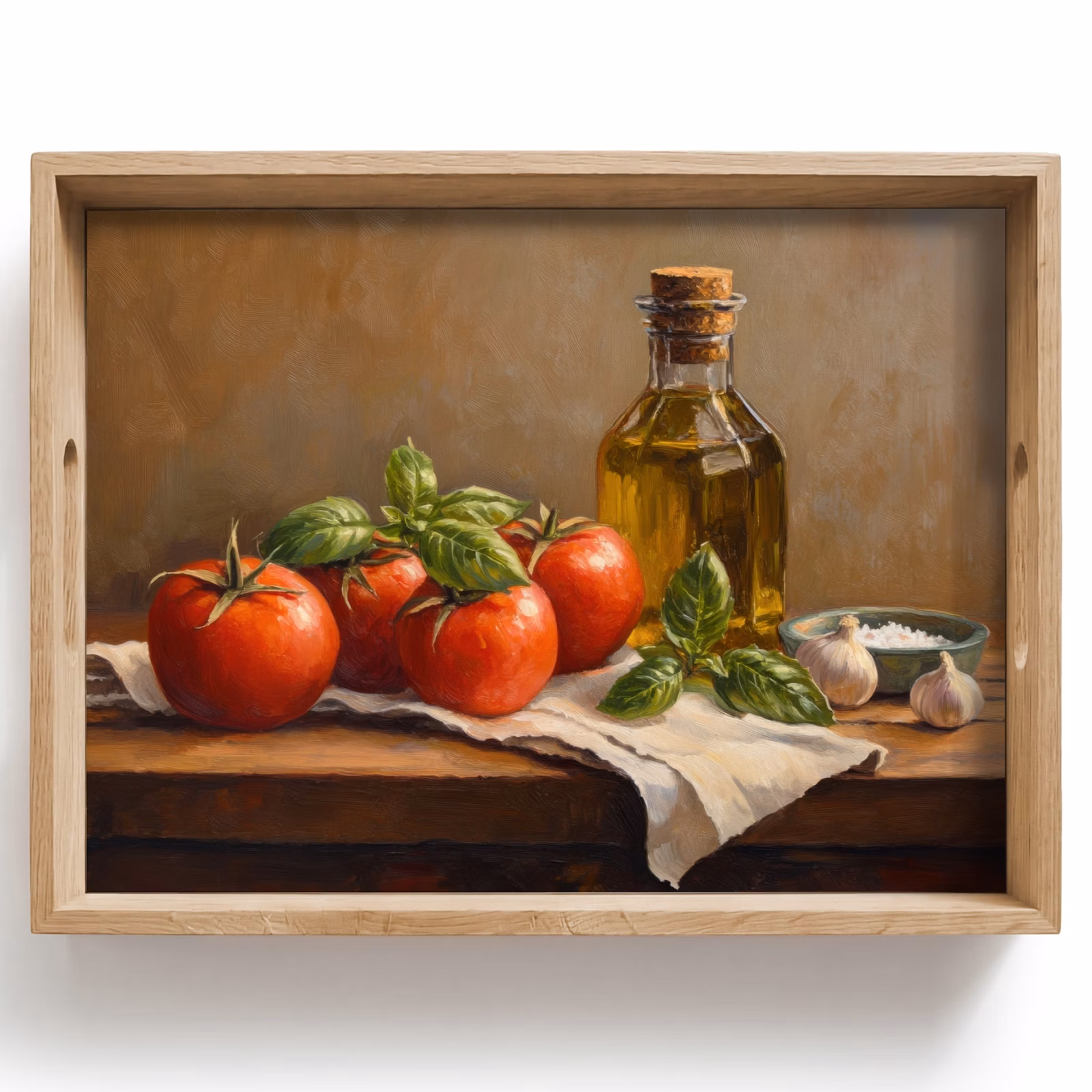 Tray - Tomatoes - Olive oil - Still life — 1