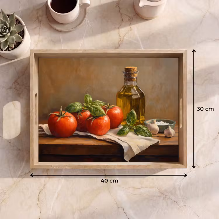 Tray - Tomatoes - Olive oil - Still life — 8