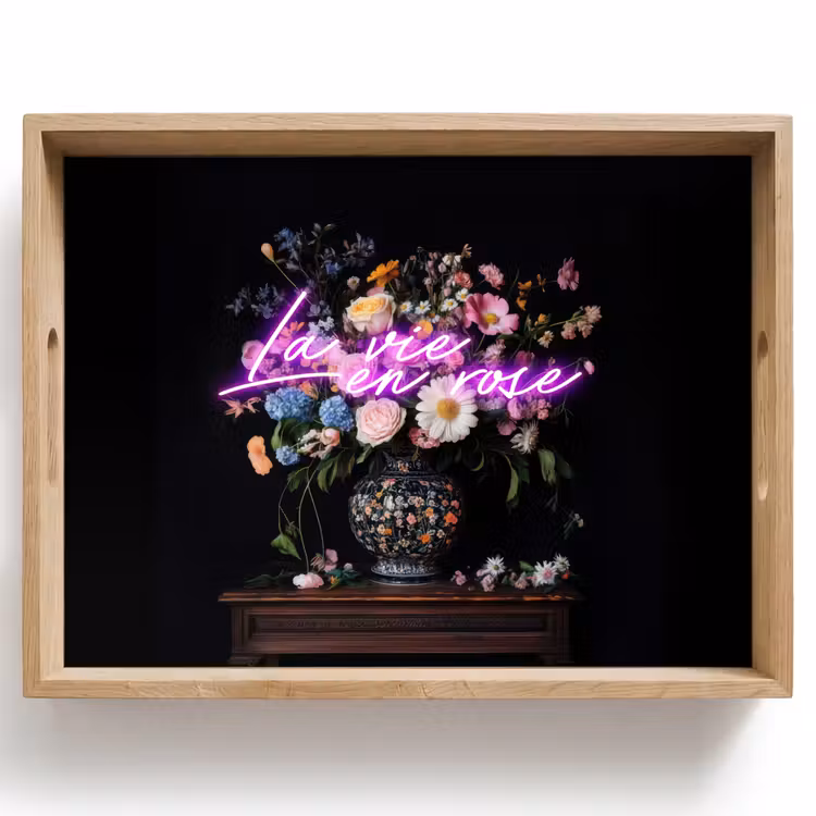 Tray - Neon - Vase - Flowers — 1