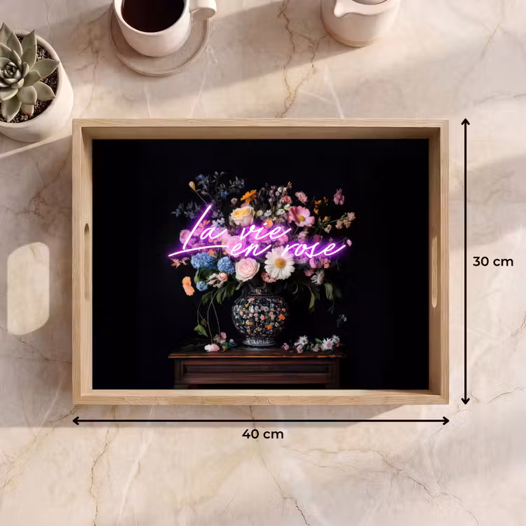 Tray - Neon - Vase - Flowers — 8