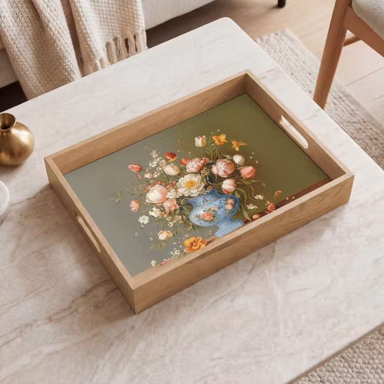 Tray - Neutral - Flowers - Bouquet - Vase — 2