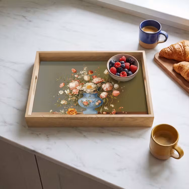 Tray - Neutral - Flowers - Bouquet - Vase — 3