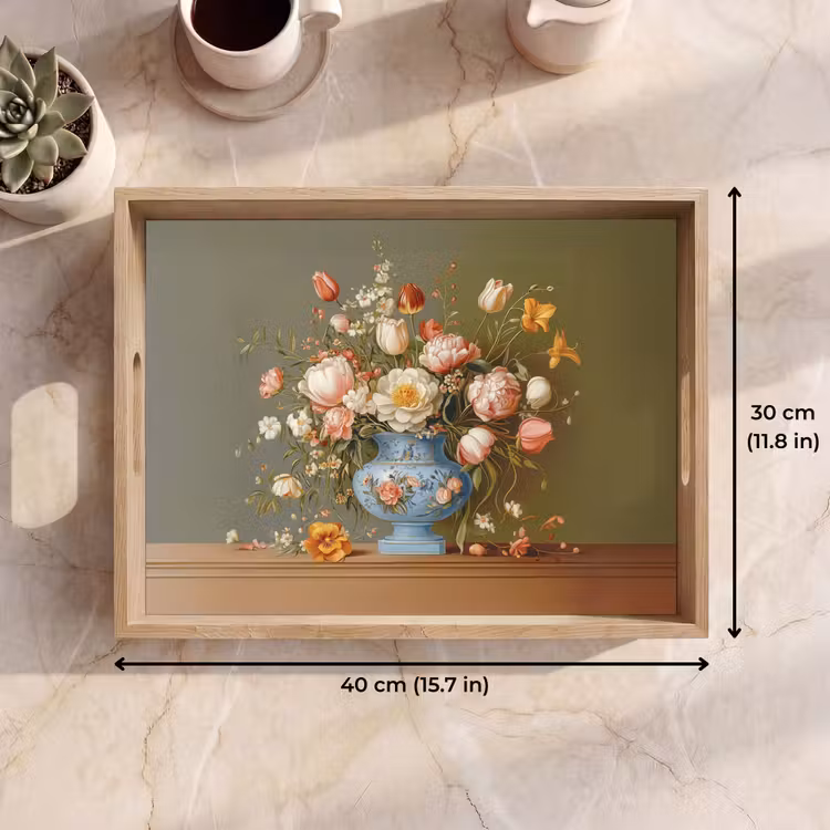 Tray - Neutral - Flowers - Bouquet - Vase — 7