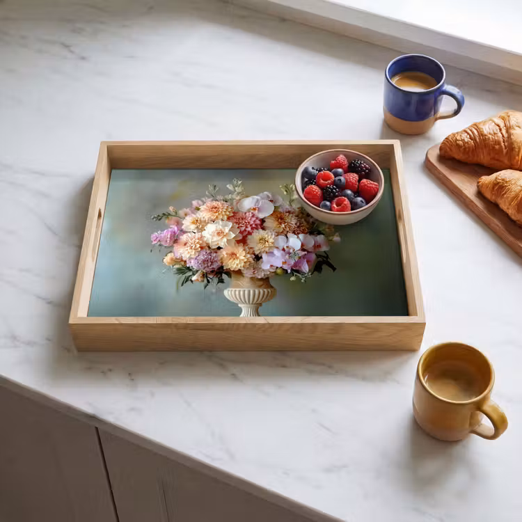 Tray - Orchid - Bouquet - Vase - Flowers — 3