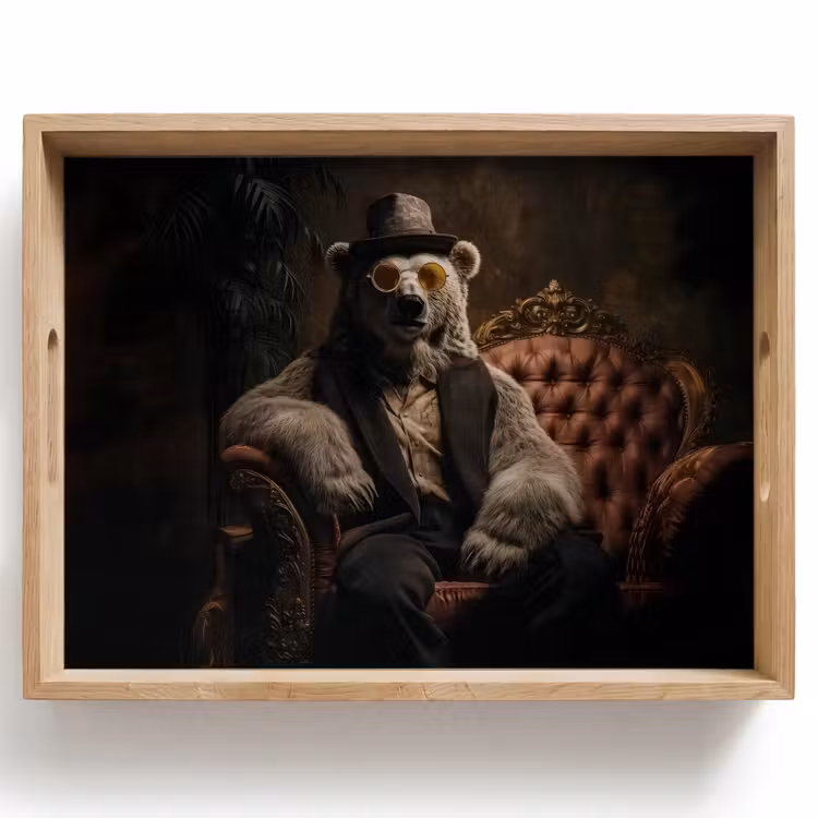 Tray - Polar bear - Hat - Glasses - Chair — 1
