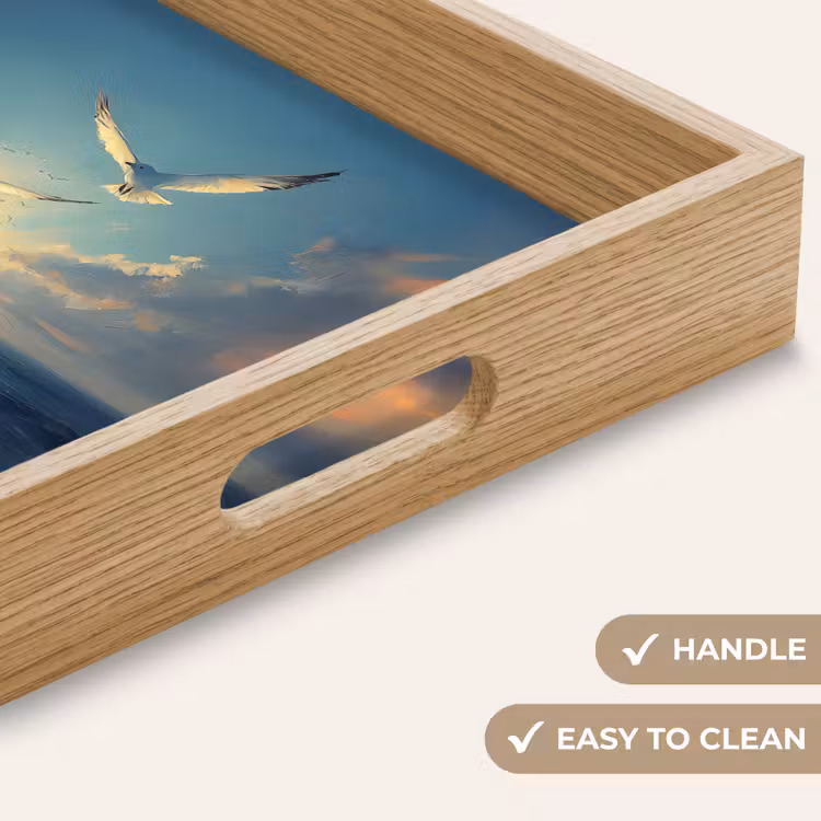 Tray - Seagulls - Sea - Clouds -Blue — 9