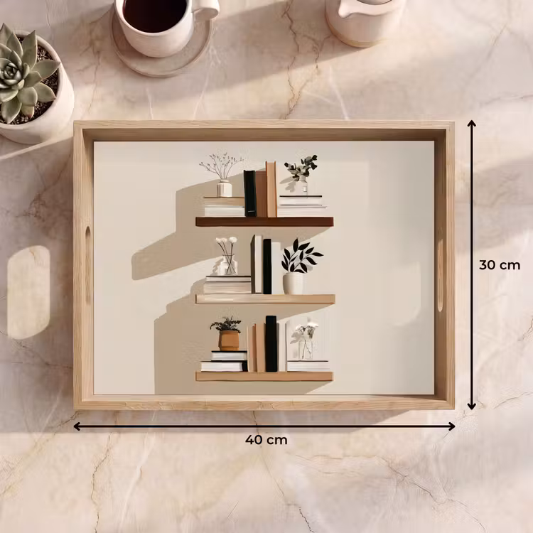 Tray - Shelves - Books - Vases - Plants — 8