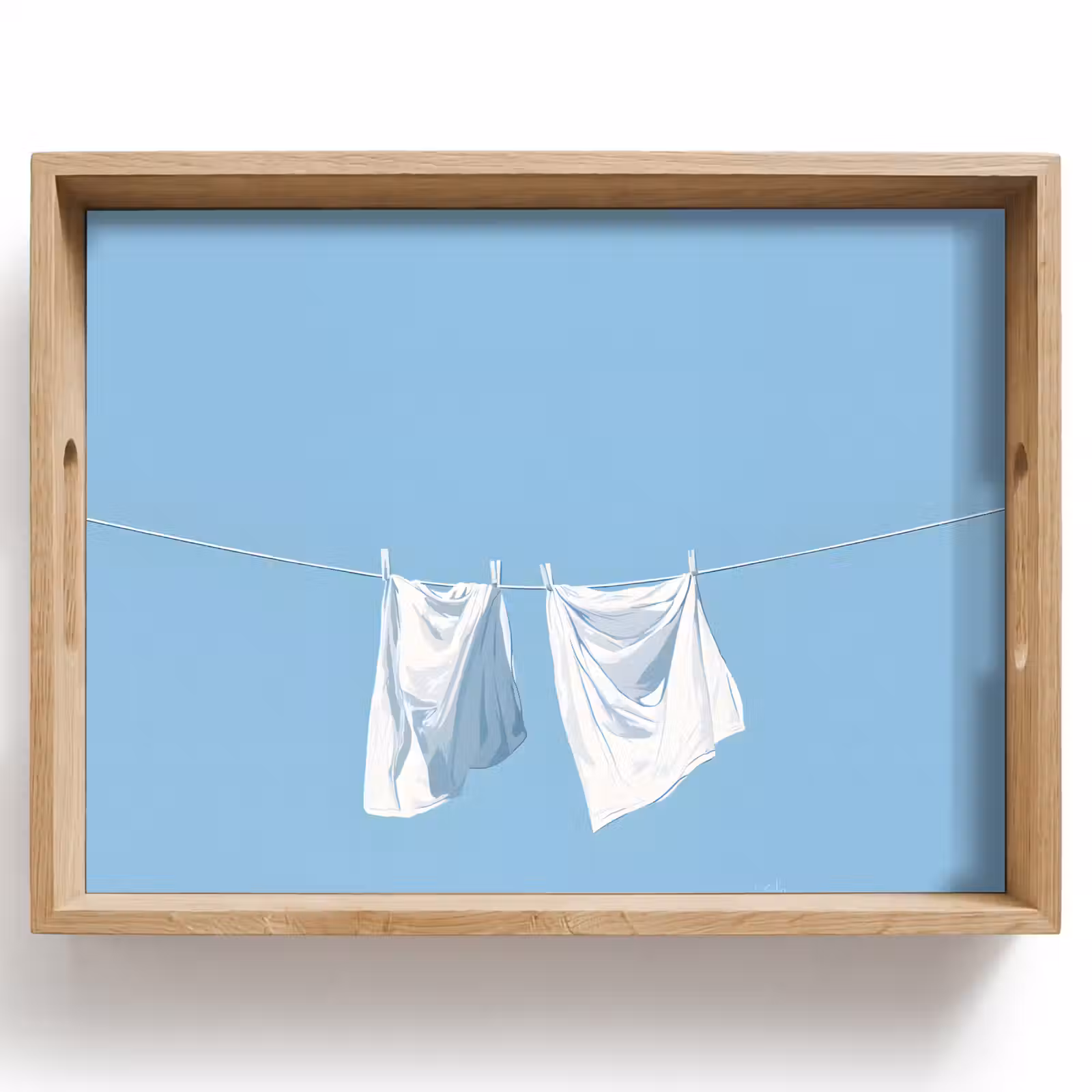 Tray - Sheets - Clothesline - Blue - Minimalist — 1