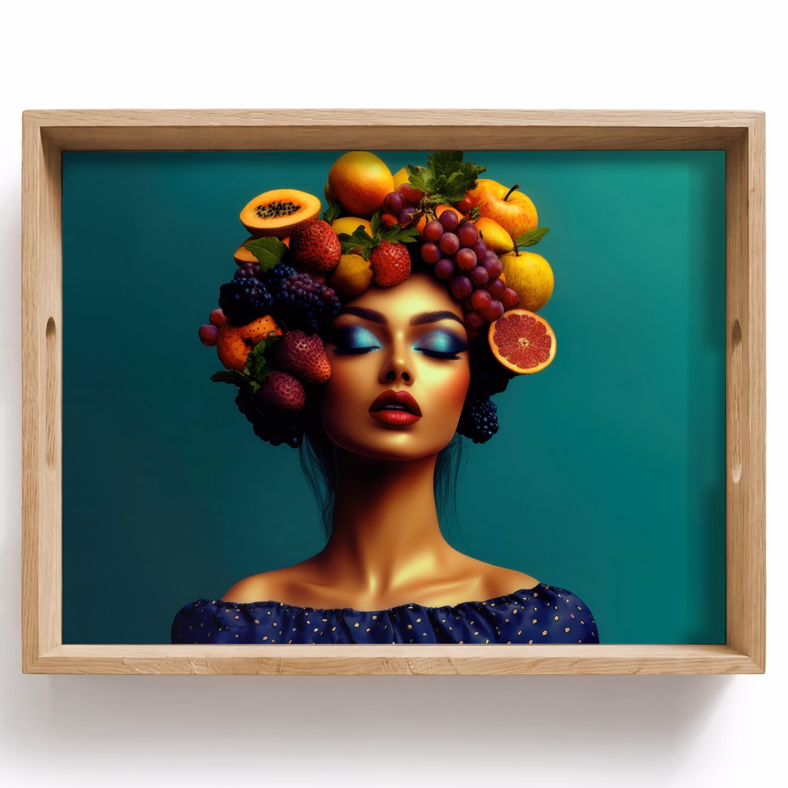 Tray - Woman - Hoodie - Tropical - Fruit - Grapes — 1