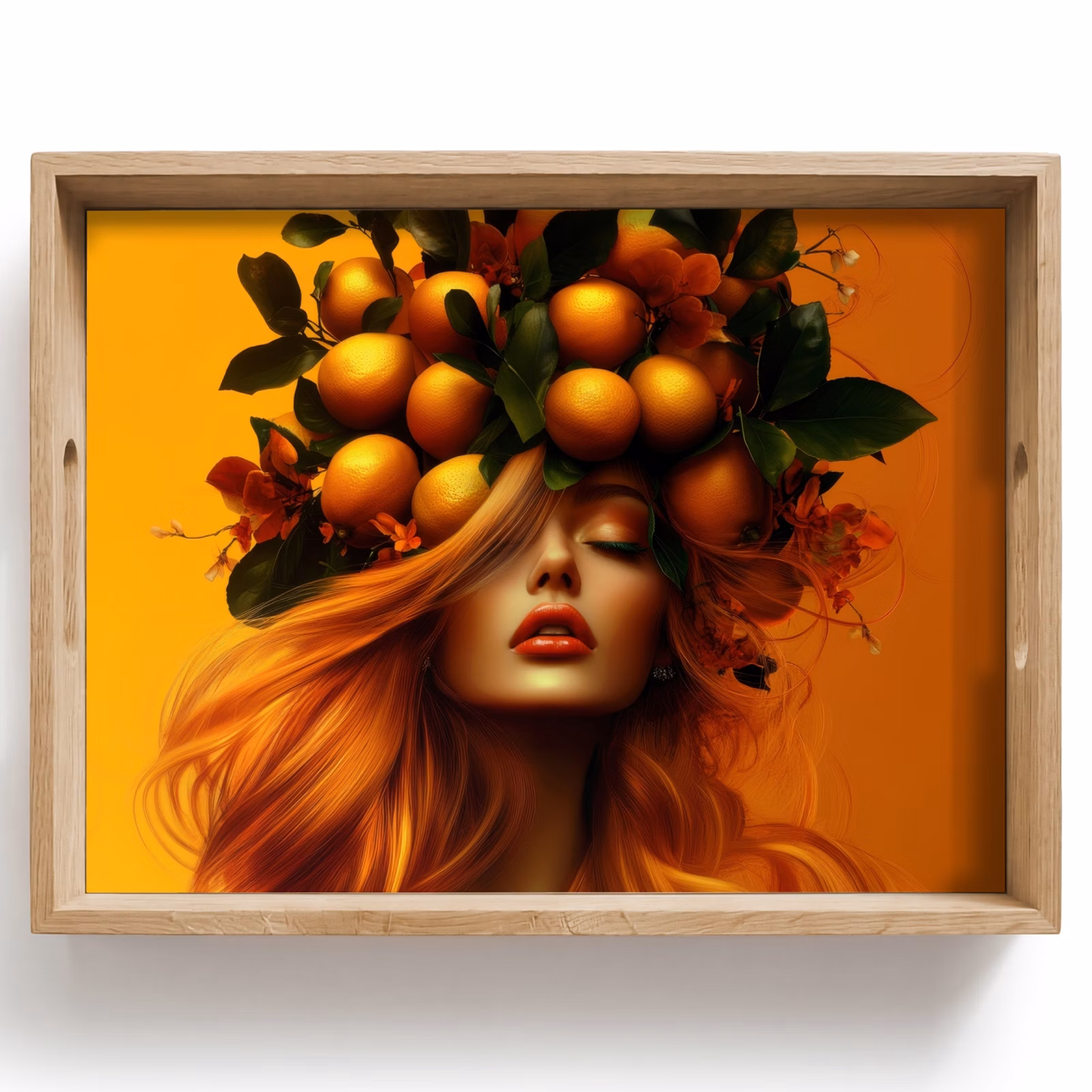 Tray - Woman - Lemons - Blossom - Yellow — 1