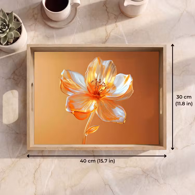 Tray - Glasses - Flower - Orange — 7