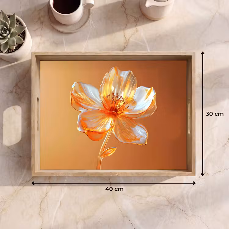 Tray - Glasses - Flower - Orange — 8
