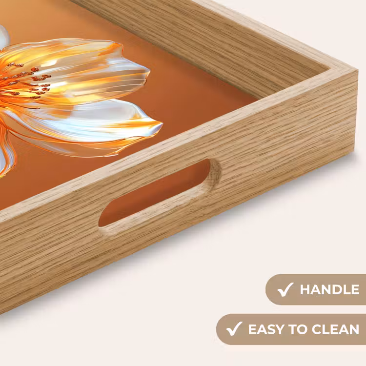 Tray - Glasses - Flower - Orange — 9