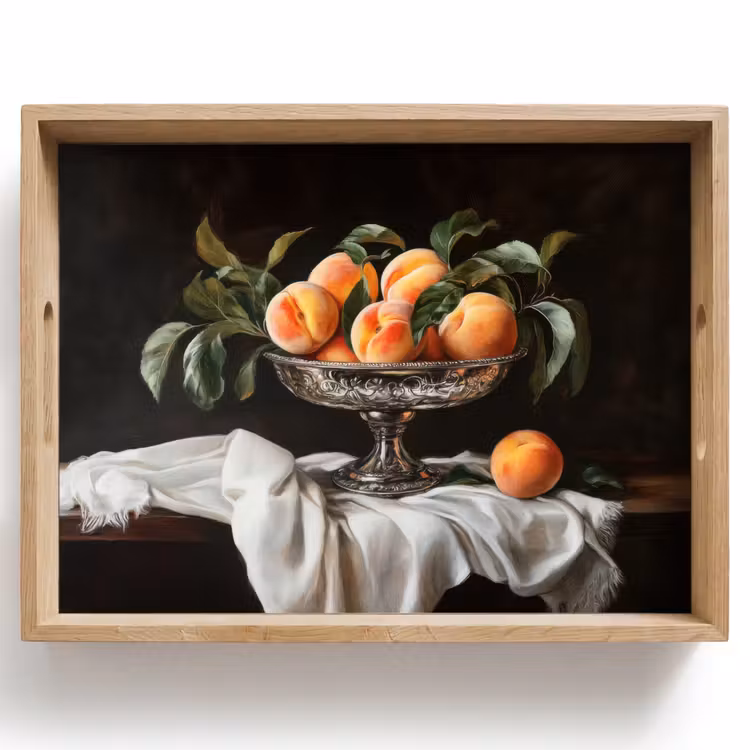 Tray - Still Life - Peaches - Vintage — 1