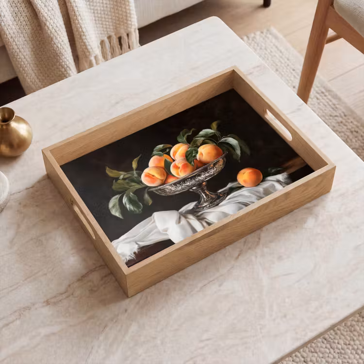 Tray - Still Life - Peaches - Vintage — 2