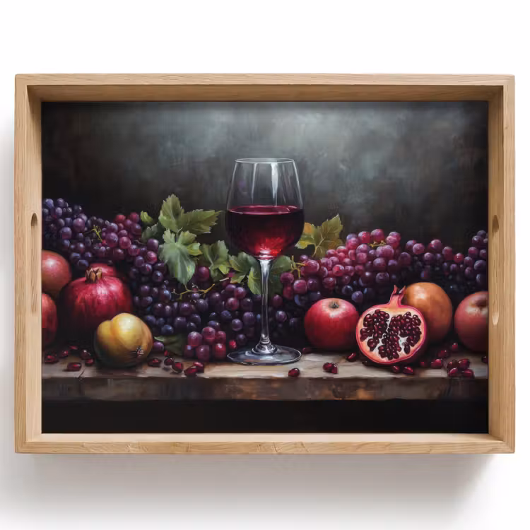 Tray - Wine - Fruit - Still Life — 1