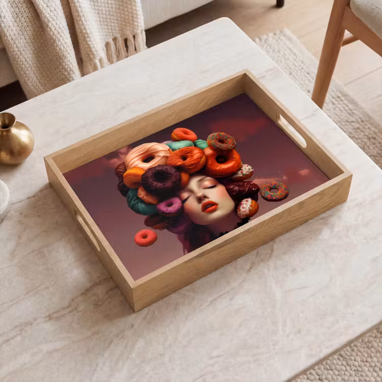 Tray - Woman - Donuts - Colorful — 2