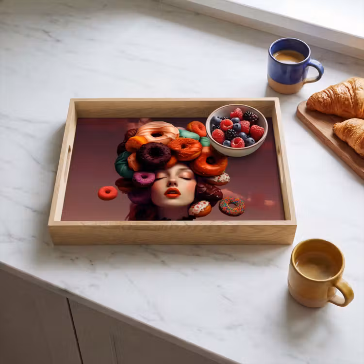 Tray - Woman - Donuts - Colorful — 3