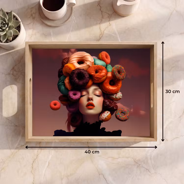 Tray - Woman - Donuts - Colorful — 8