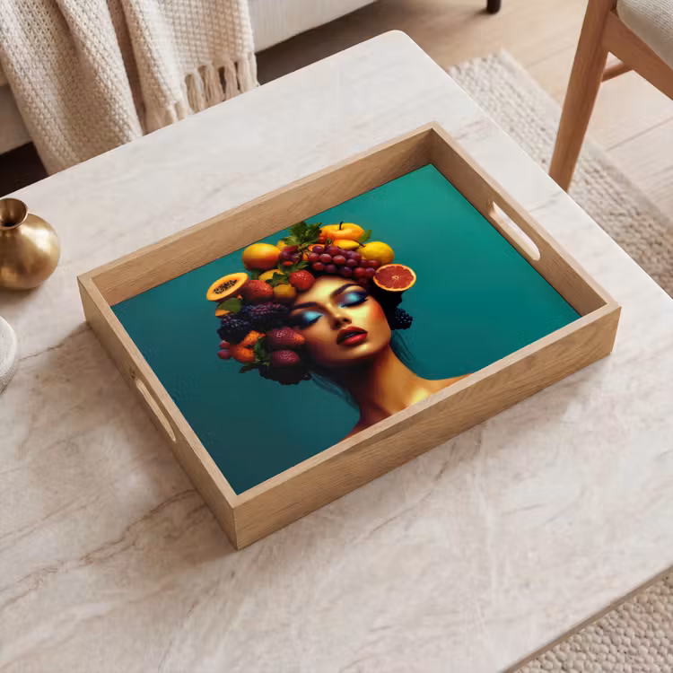Tray - Woman - Hoodie - Tropical - Fruit - Grapes — 2