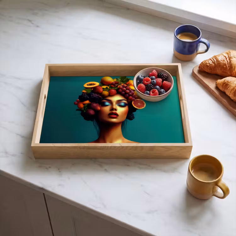 Tray - Woman - Hoodie - Tropical - Fruit - Grapes — 3