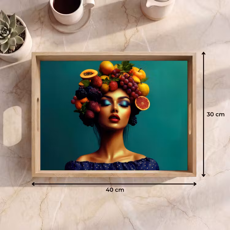 Tray - Woman - Hoodie - Tropical - Fruit - Grapes — 8