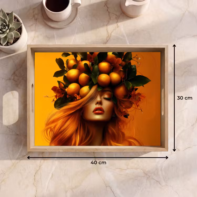 Tray - Woman - Lemons - Blossom - Yellow — 8