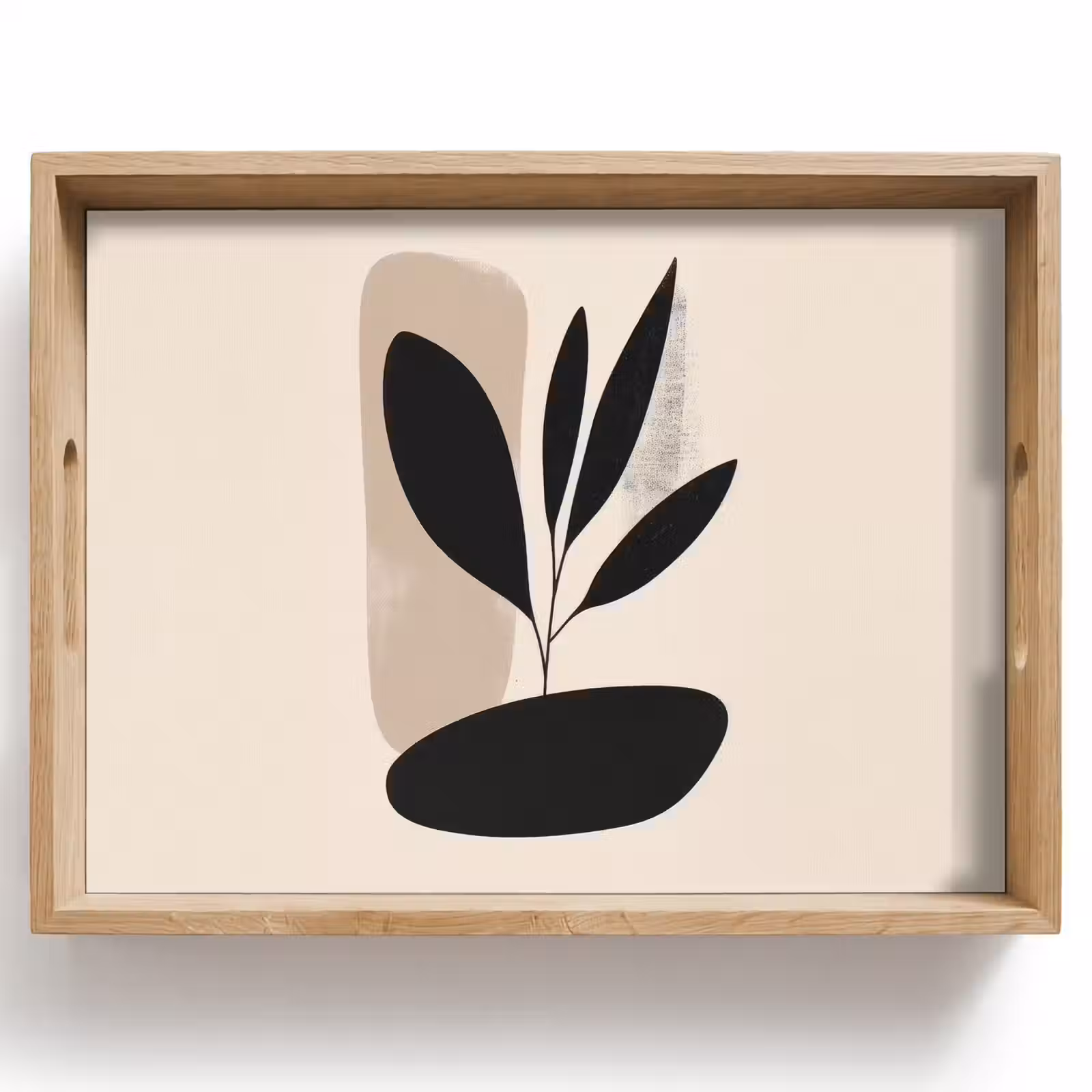 Tray - Plant - Beige - Japandi — 1
