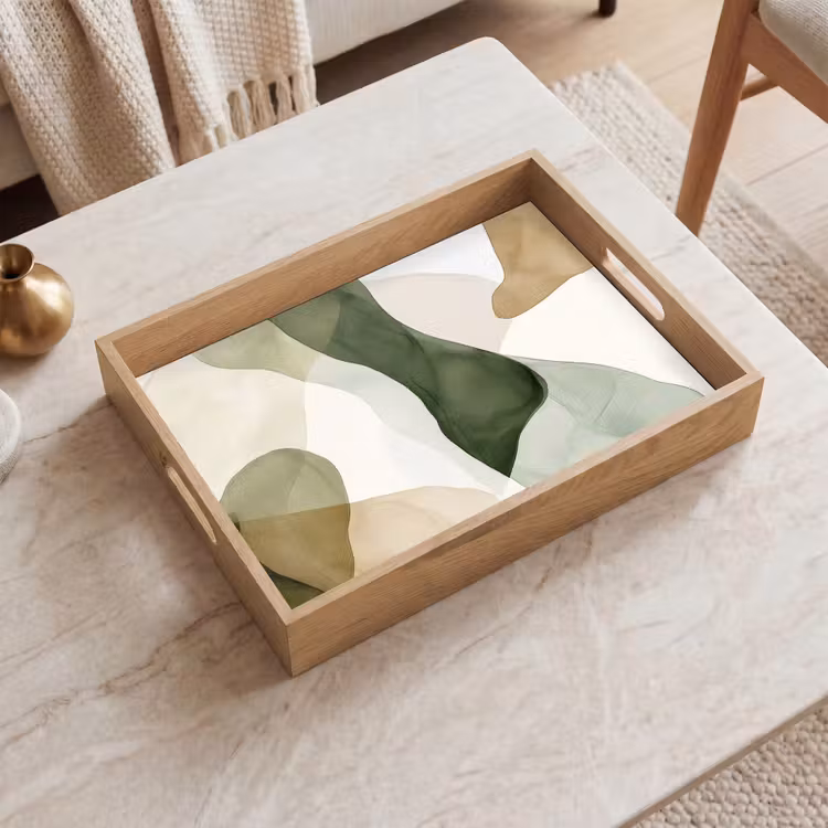 Tray - Japandi - Abstract - Green — 2