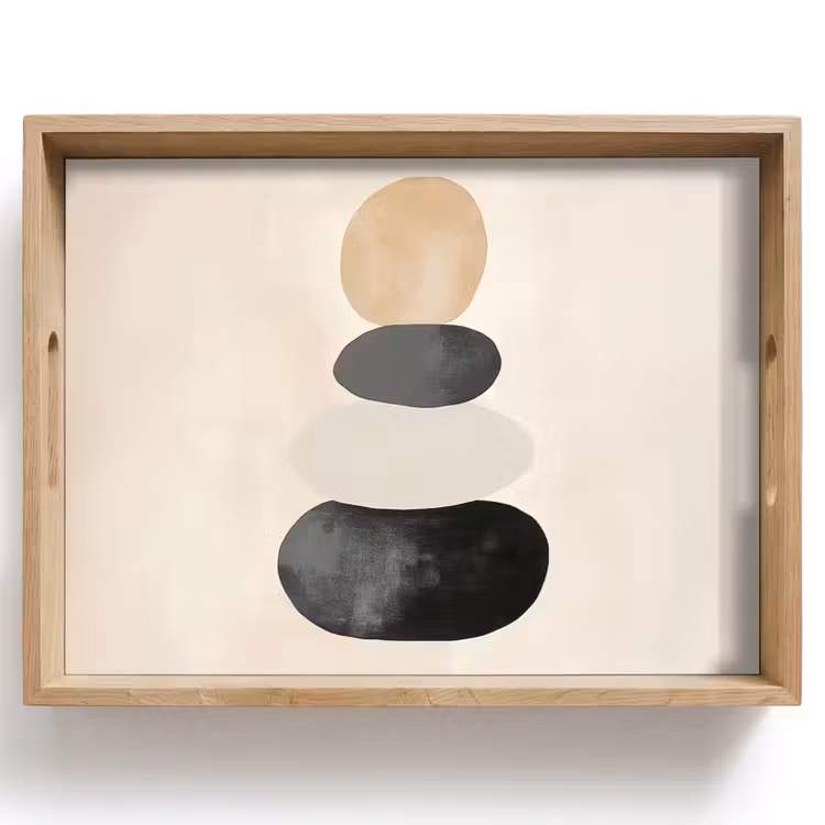 Tray - Japandi - Wabi sabi - Beige — 1