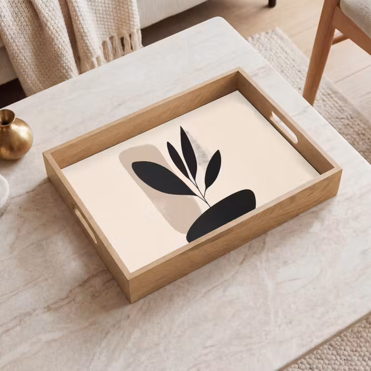 Tray - Plant - Beige - Japandi — 2