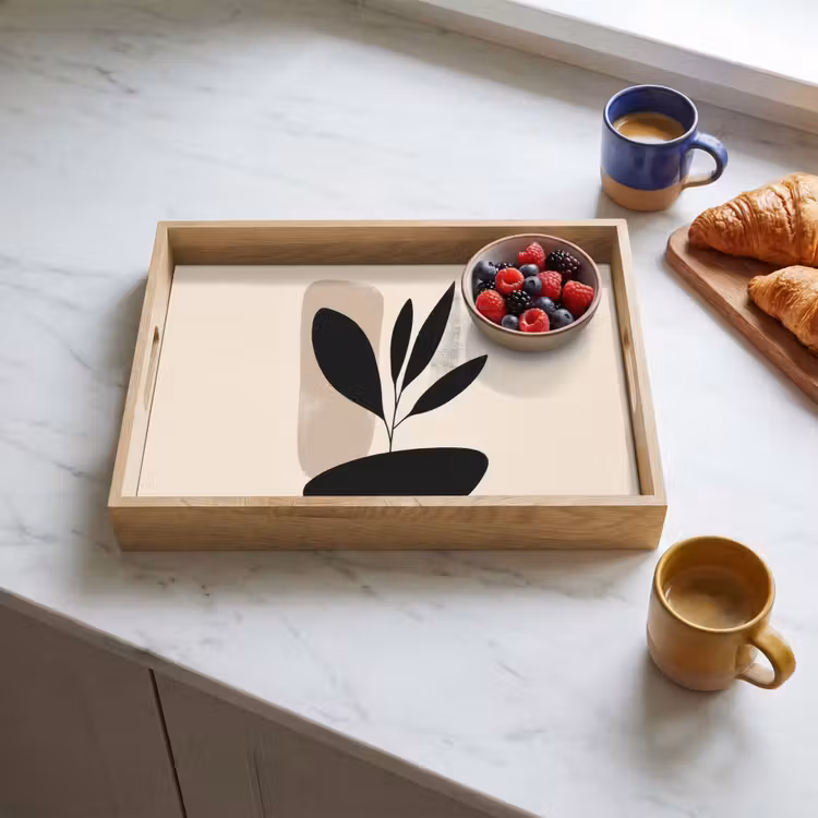 Tray - Plant - Beige - Japandi — 3