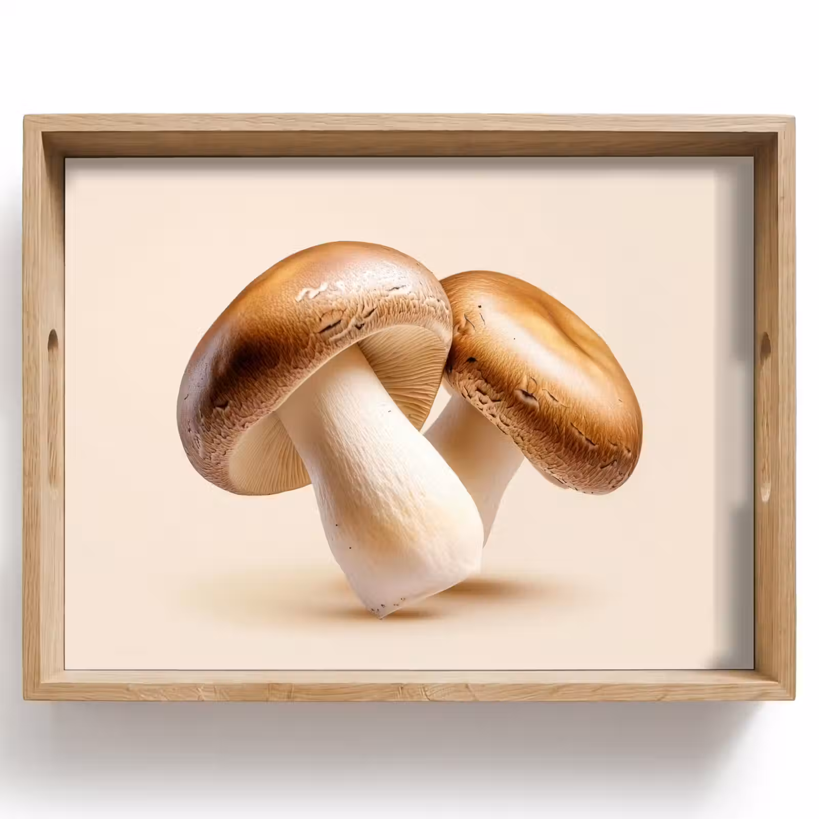 Tray - Mushrooms - Soft - Beige — 1
