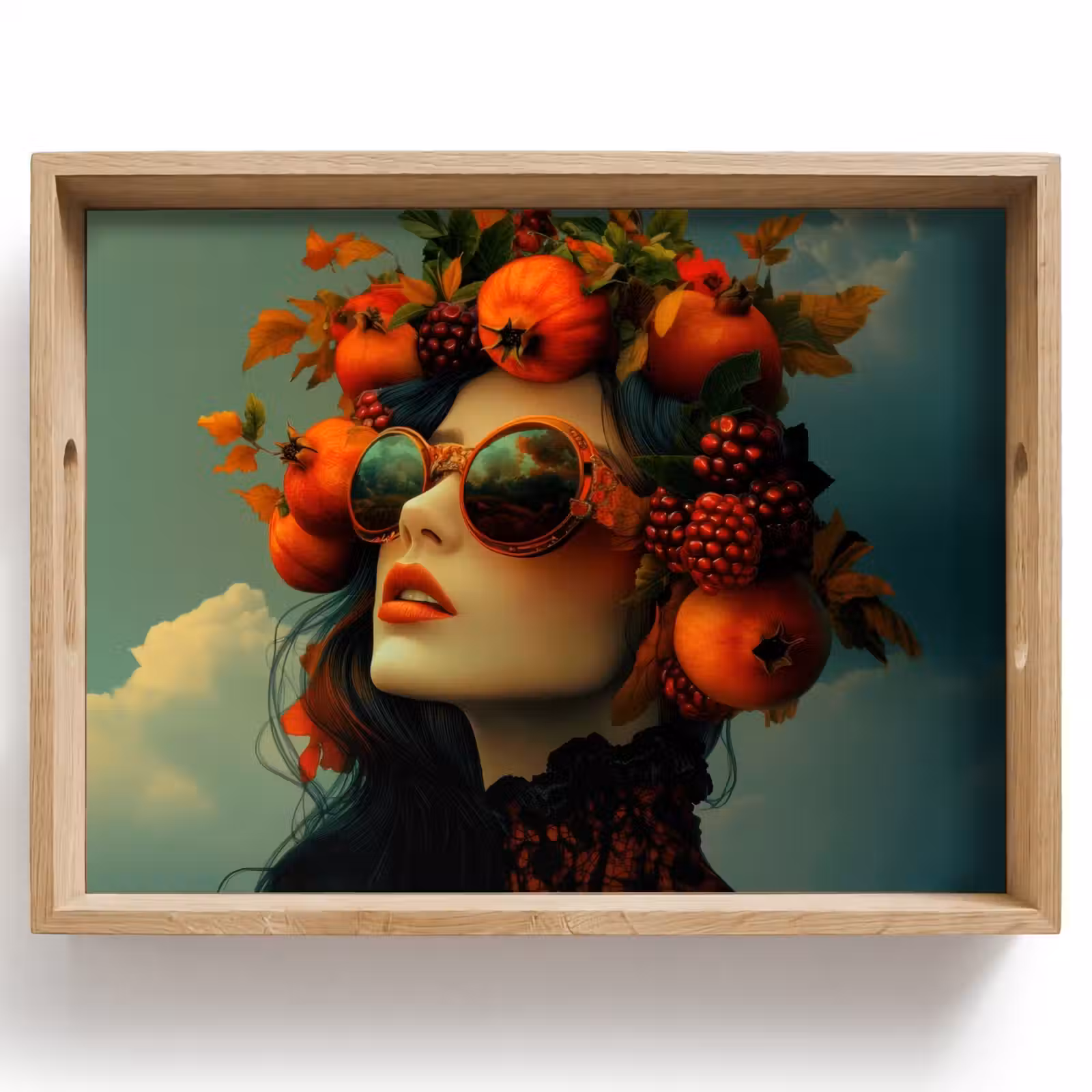 Tray - Woman - Pomegranate - Autumn - Sunglasses — 1