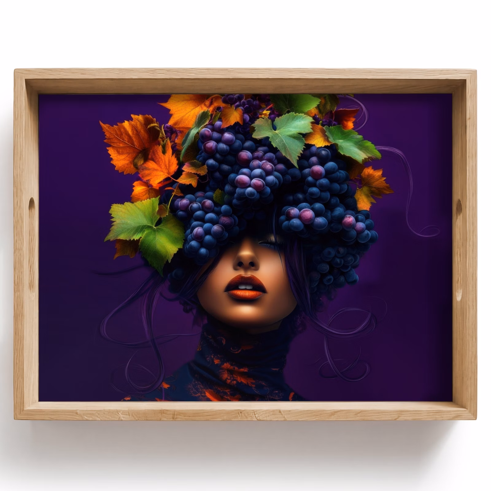 Tray - Woman - Purple - Grapes — 1