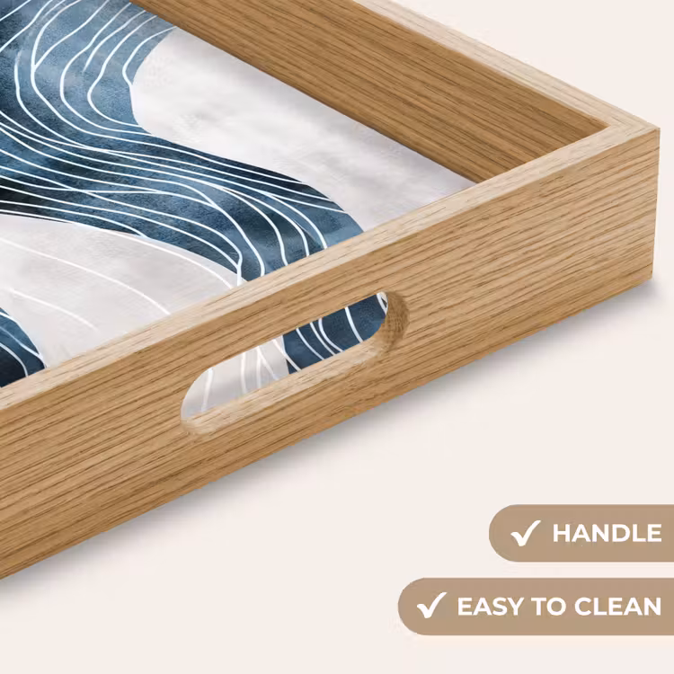Tray - Lines - Waves - Abstract - Blue — 9
