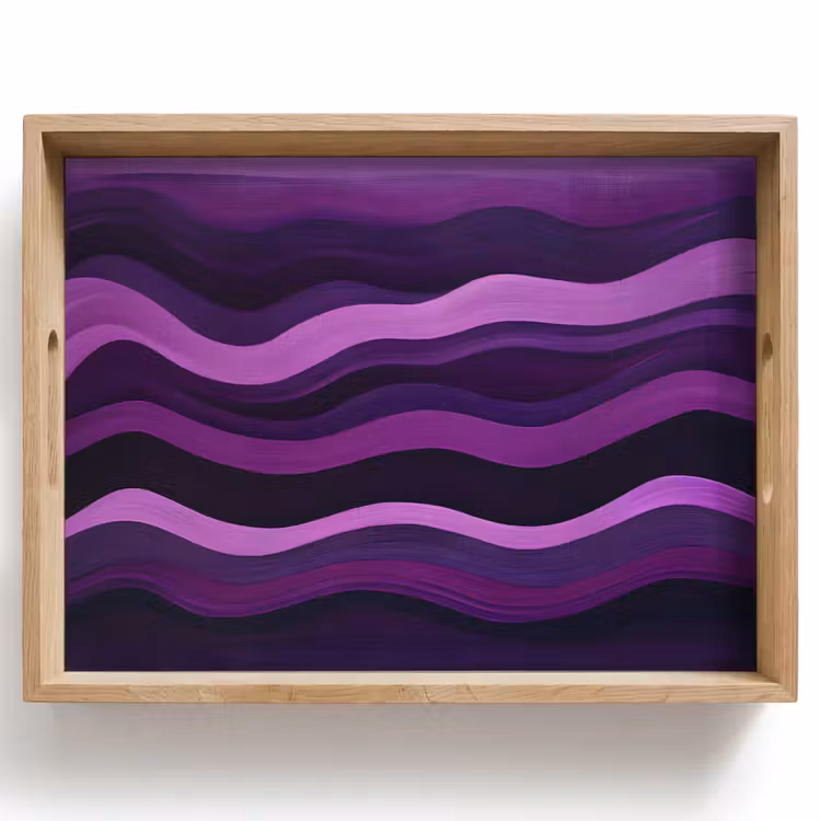 Tray - Lines - Waves - Purple - Abstract — 1